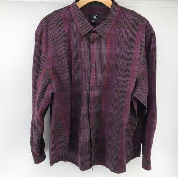 Calvin Klein Other - Calvin Klein Mens 2XLMulti Color Plaid Long Sleeve Shirt ButtonFront